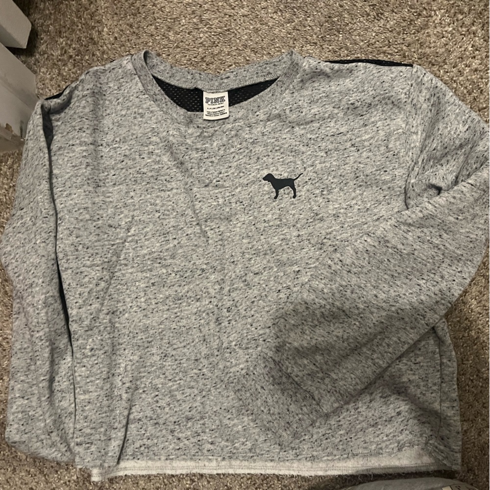 PINK cropped crew neck